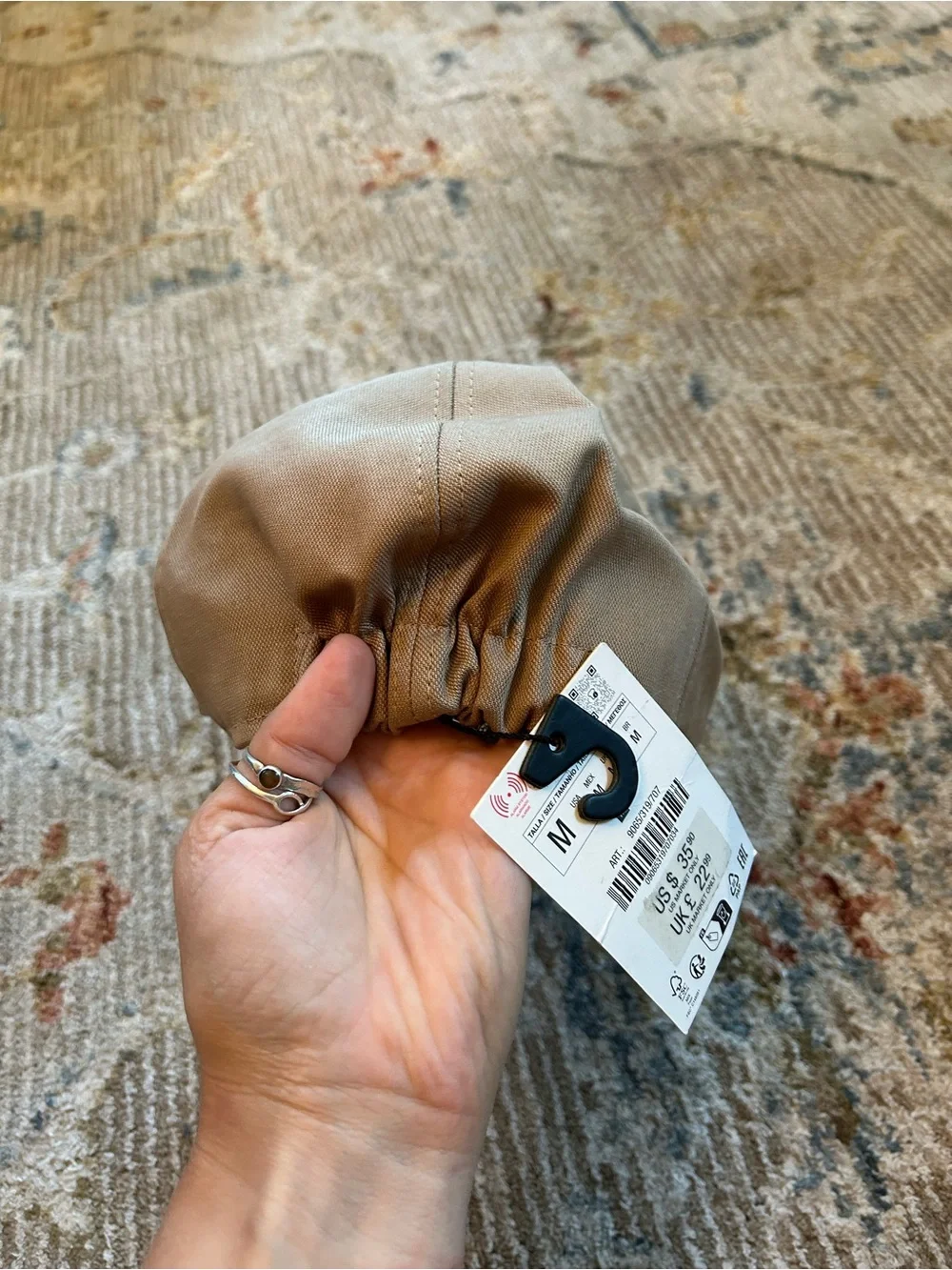 Zara Beige Flat Cap